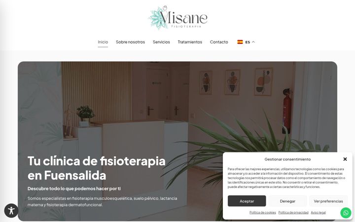 Screenshot of misanefisioterapia.com
