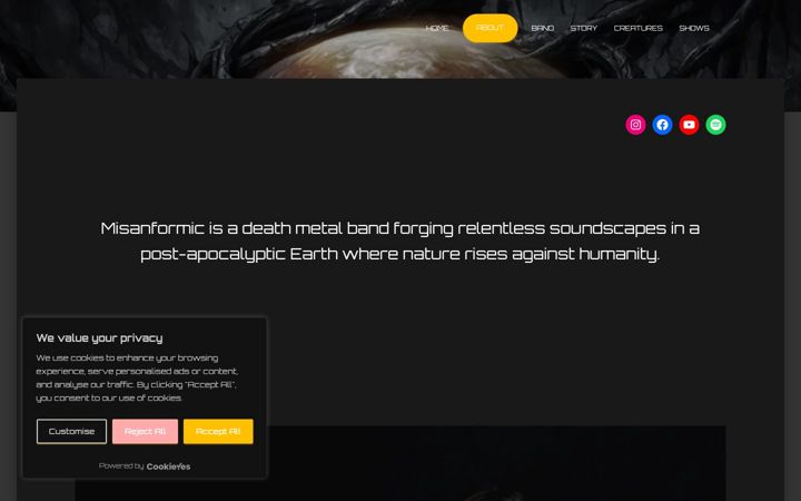 Screenshot of misanformic.com