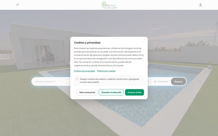 Screenshot of miscasasrurales.com