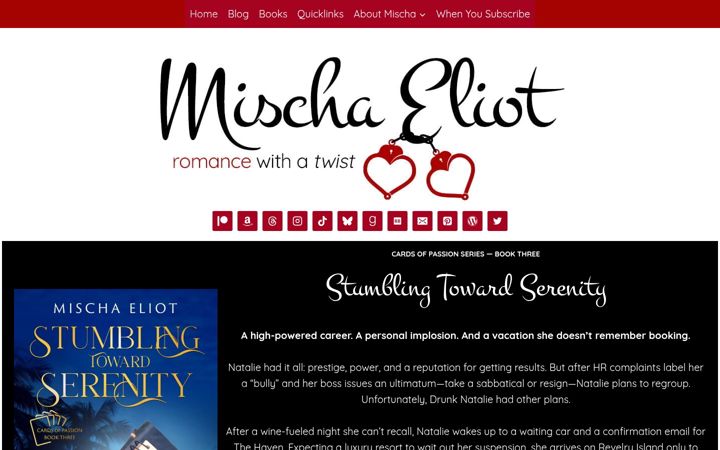 Screenshot of mischaeliot.com