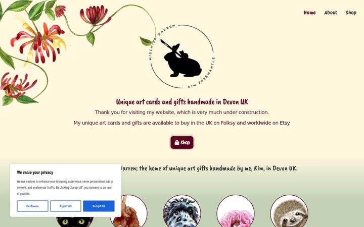 Screenshot of mischiefwarren.com