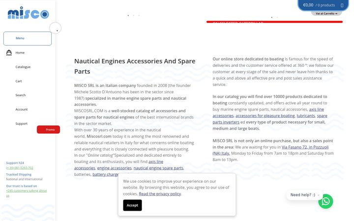 Screenshot of miscosrl.com