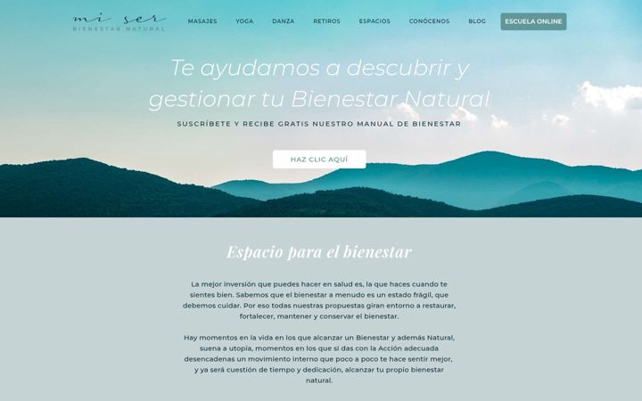 Screenshot of miserbienestarnatural.com
