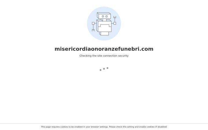 Screenshot of misericordiaonoranzefunebri.com