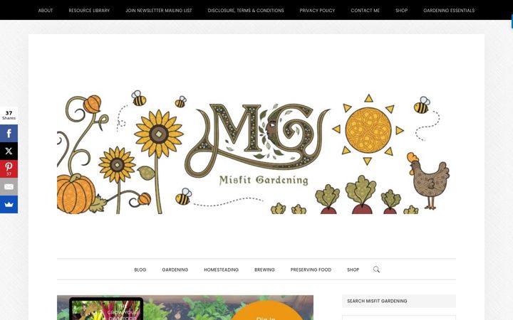 Screenshot of misfitgardening.com