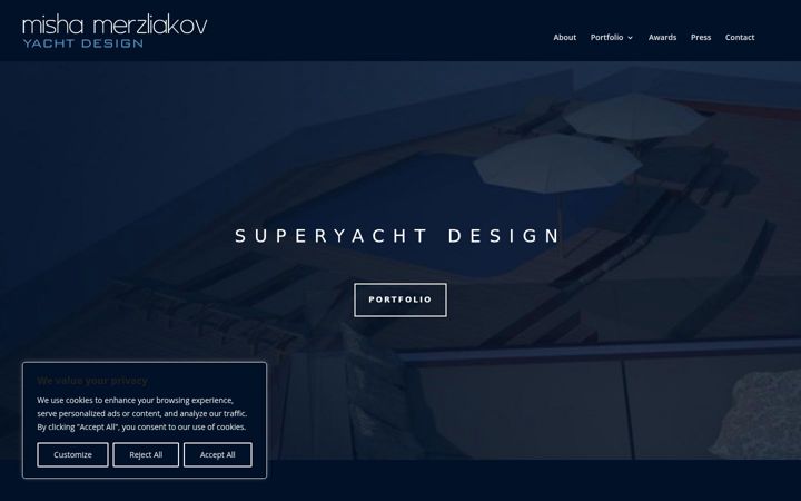 Screenshot of mishamerzliakov.com