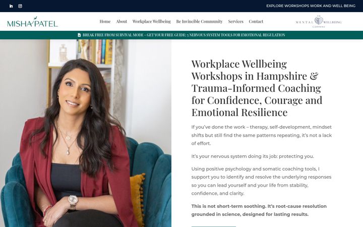 Screenshot of mishapatel.com