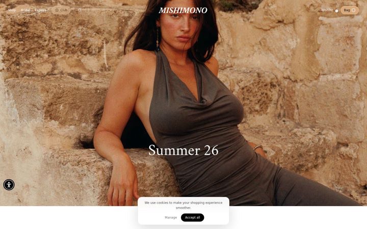 Screenshot of mishimono.com