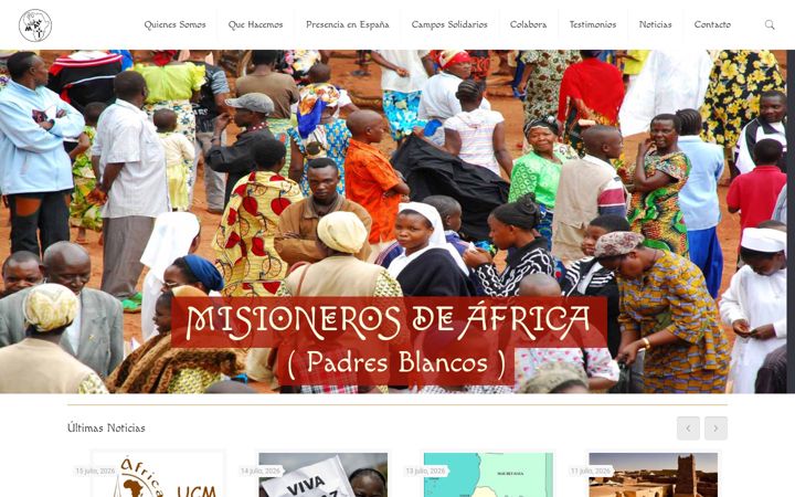 Screenshot di misionerosafrica.com