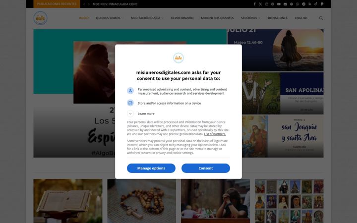 Screenshot of misionerosdigitales.com