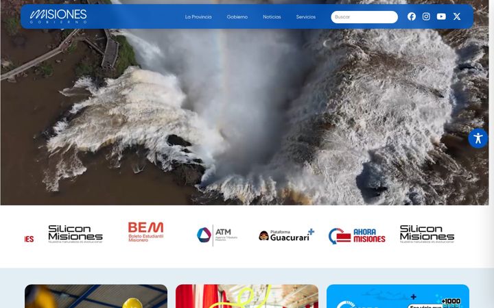 Screenshot of misiones.gob.ar