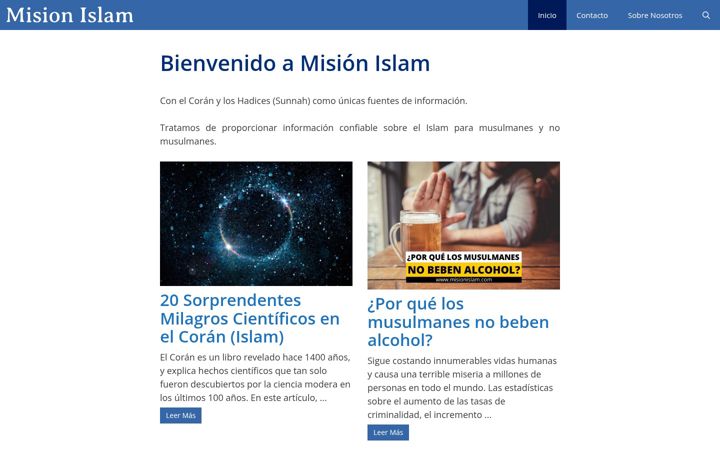 Screenshot of misionislam.com