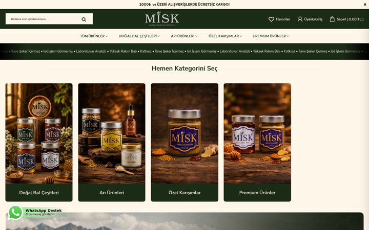 Screenshot of miskhoney.com