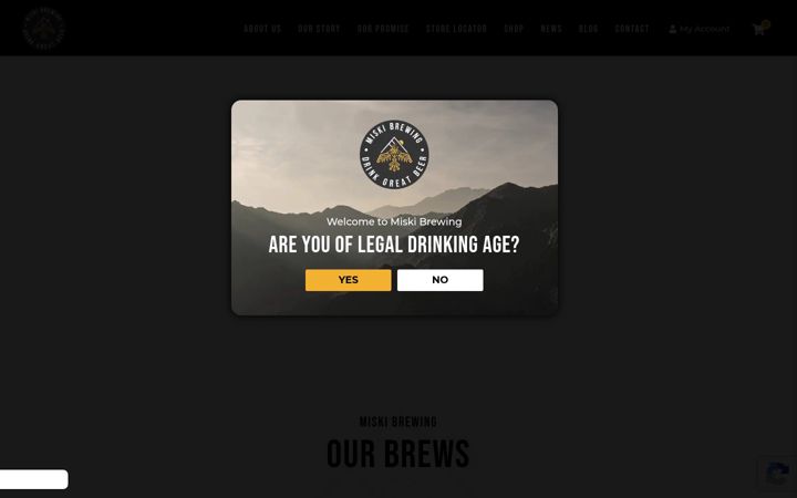 Screenshot of miskibrewing.com