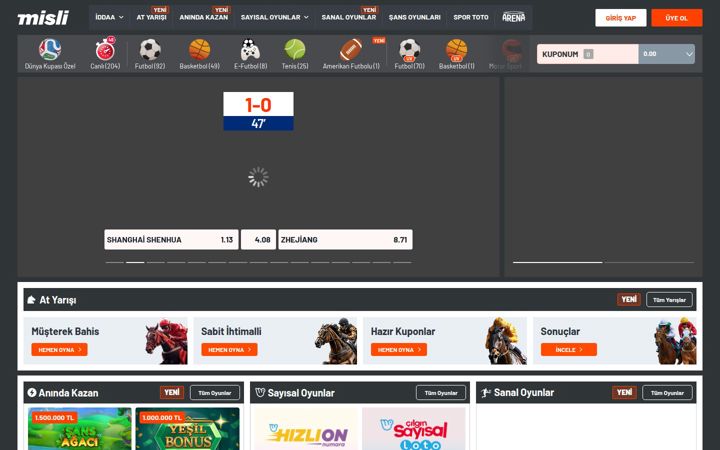 Skärmbild av misli.com