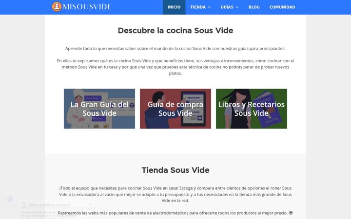 Screenshot of misousvide.com