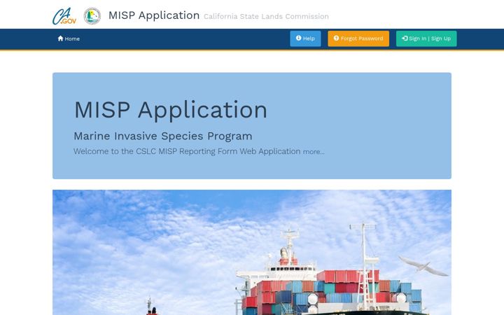 Screenshot of misp.io