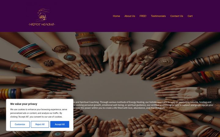 Screenshot of mispothealing.com