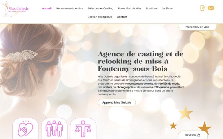 Screenshot of miss-galaxie.com