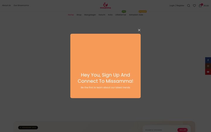 Screenshot of missamma.in