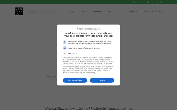 Screenshot of missblasco.com