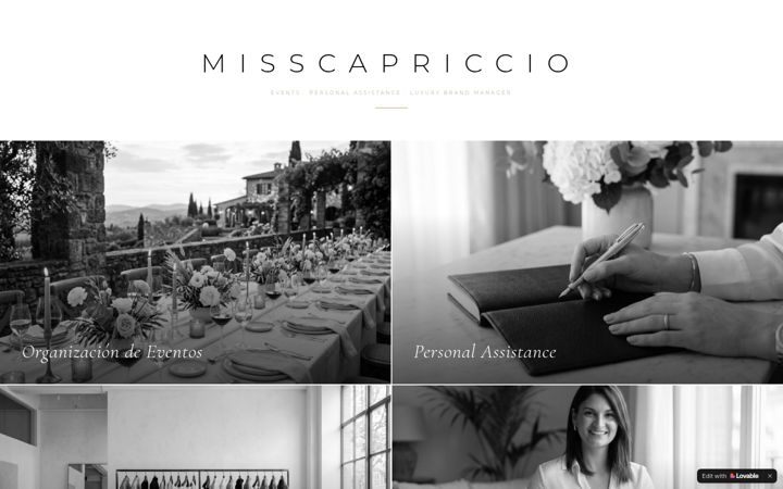 Screenshot of misscapriccio.com