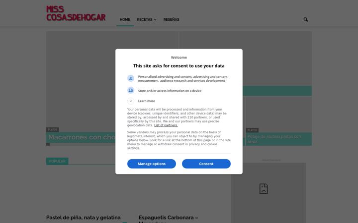 Screenshot of misscosasdehogar.com