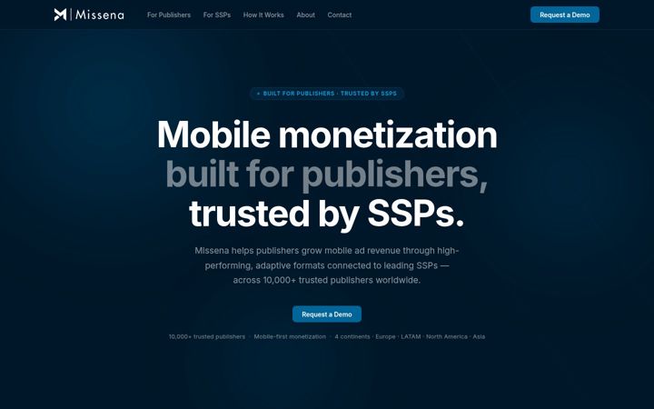 Screenshot of missena.com