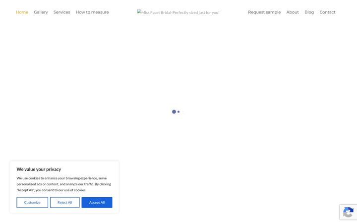 Screenshot of missfacetbridal.com