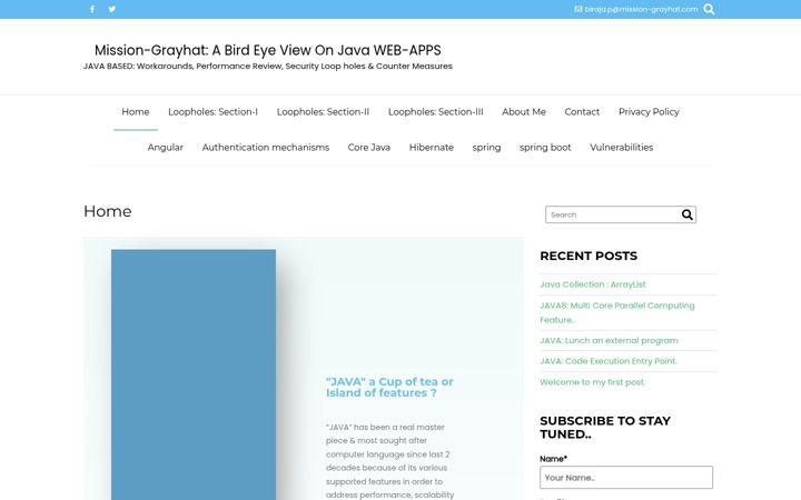 Screenshot of mission-grayhat.com