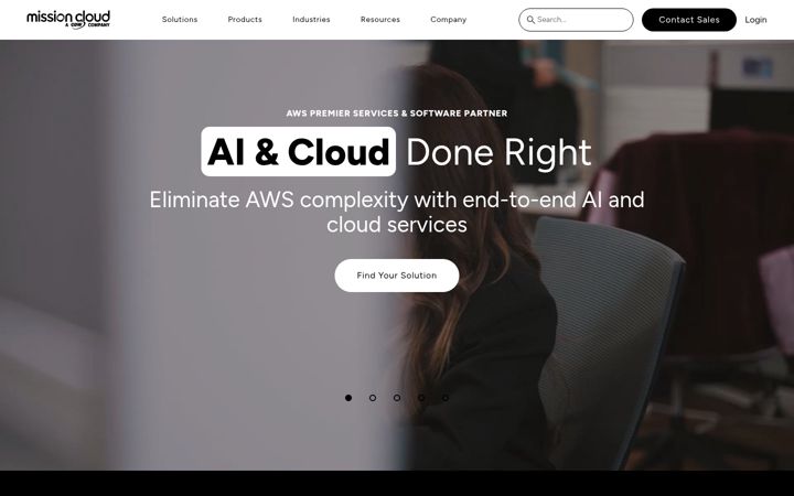 Screenshot of missioncloud.com