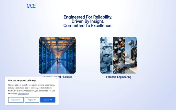 Screenshot of missioncriticalengineers.com