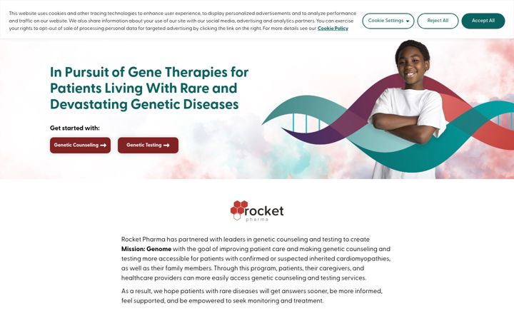 Screenshot of missiongenome.com