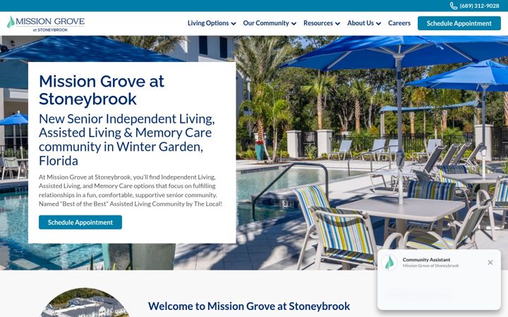 Screenshot of missiongroveatstoneybrook.com