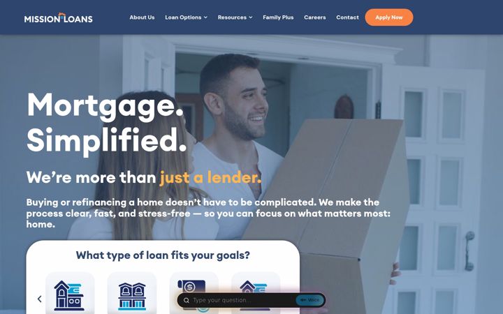 Screenshot of missionloans.com