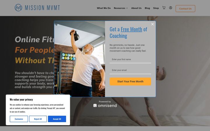 Screenshot of missionmvmt.com