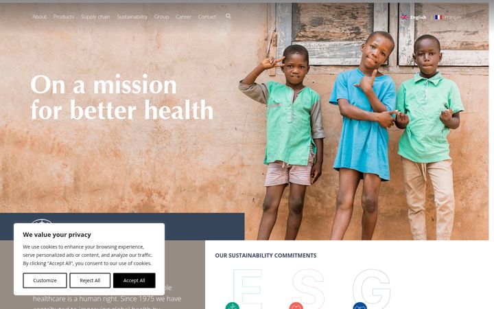 Screenshot of missionpharma.com