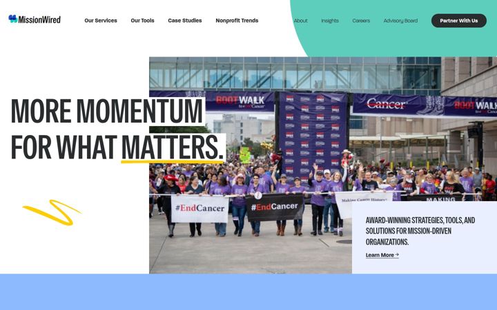 Screenshot of missionwired.com