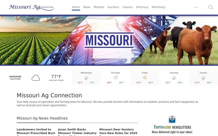 Screenshot of missouriagconnection.com