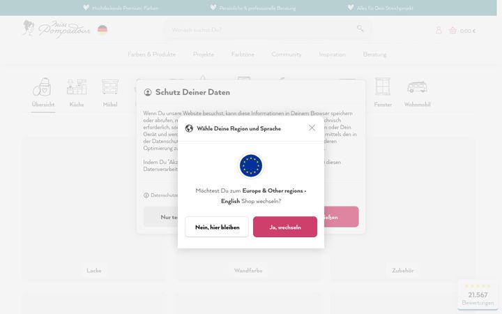 Screenshot of misspompadour.de