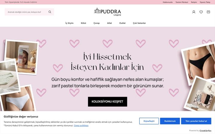 Screenshot of misspuddra.com