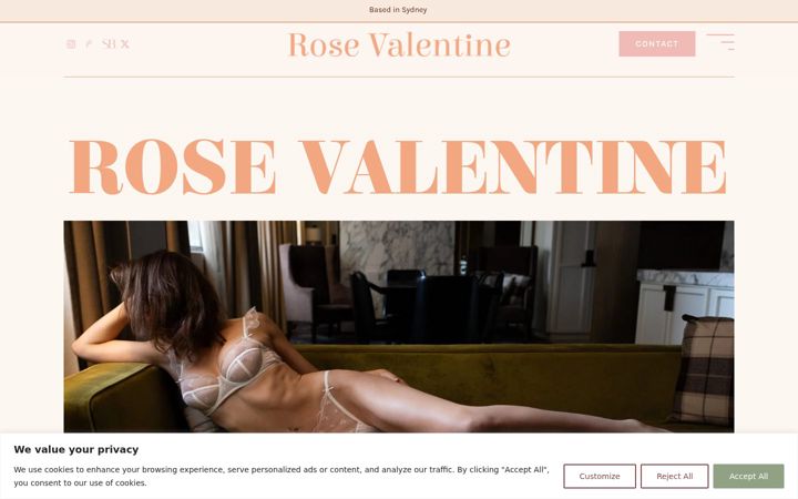 Screenshot of missrosevalentine.com