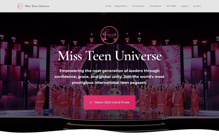 Screenshot of missteenuniverse.com