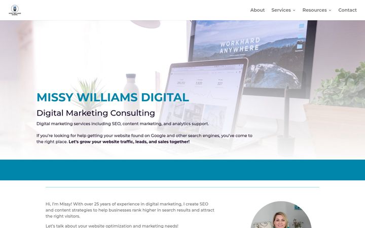 Screenshot of missywilliams.com