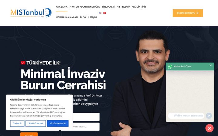 Screenshot of mistanbulclinic.com