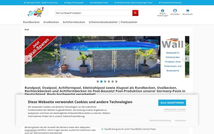 Screenshot of mister-pool.de
