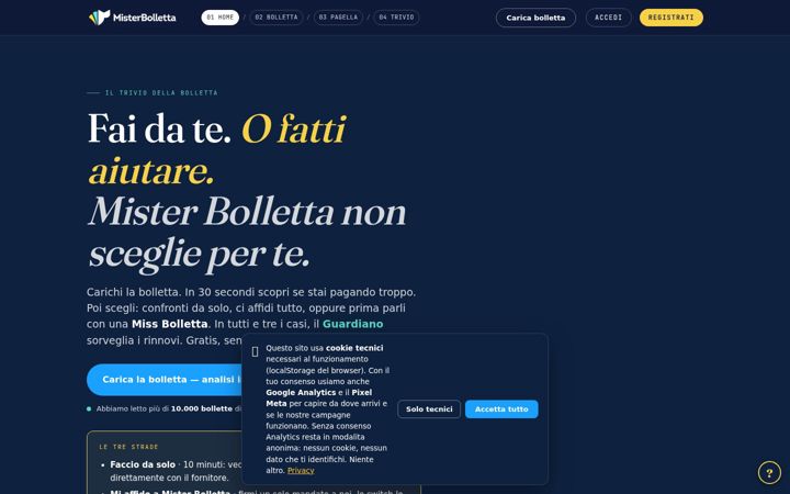 Screenshot of misterbolletta.com