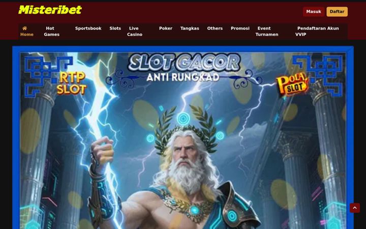 Screenshot of misteribet.com