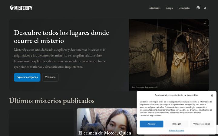 Screenshot of misterify.com