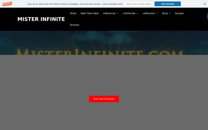 Screenshot of misterinfinite.com
